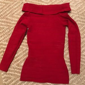 Reiss Women's Red Seymoure Off-shoulder Top